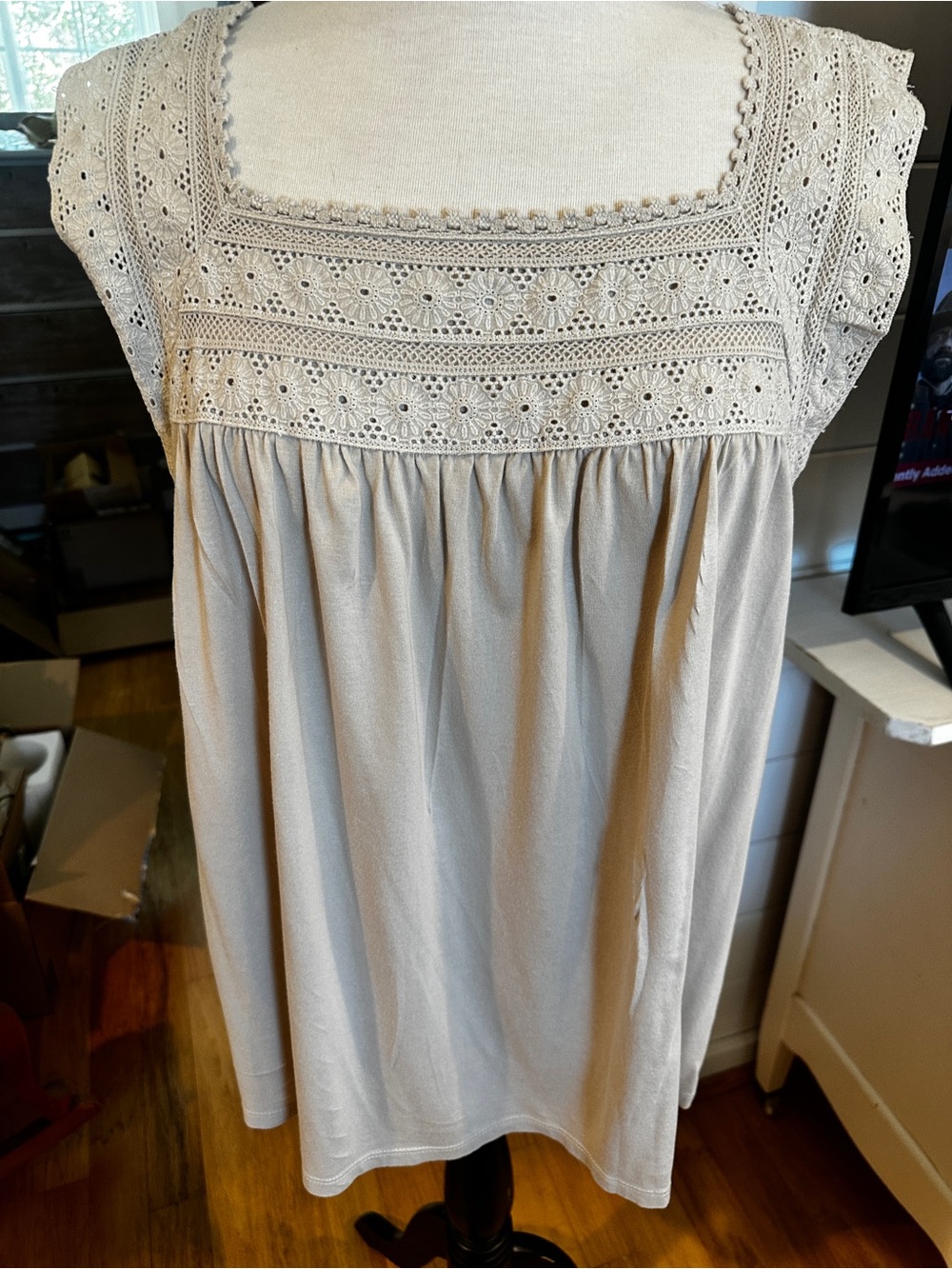 Cute crocheted bodice tank